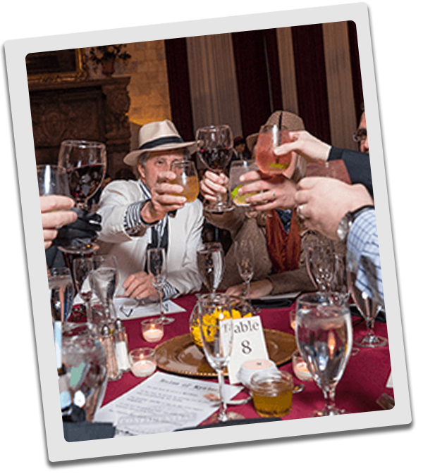 Kansas City Murder Mystery guests raise glasses
